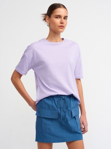 Dilvin 3683 Basic T-Shirt-Lila