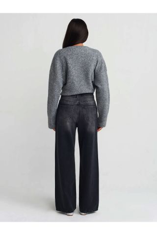 Asia 9383-24 Black Black Salaş Denim Kadın Kot Pantolon Siyah