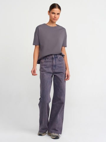 Dilvin 3683 Basic T-Shirt-füme