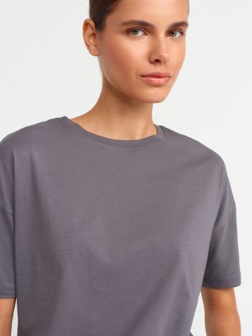 Dilvin 3683 Basic T-Shirt-füme