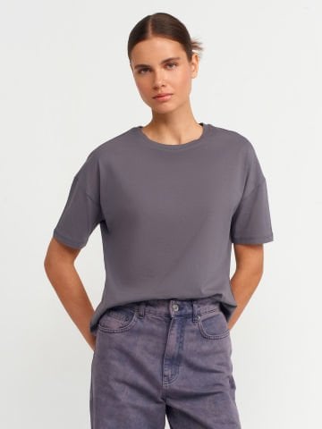 Dilvin 3683 Basic T-Shirt-füme