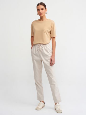 Dilvin 3683 Basic T-Shirt-Bej