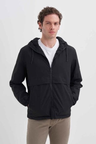 Cazador 1011 Kapşonlu İçi Polar Astarlı Unisex Yağmurluk Micro Mont Siyah