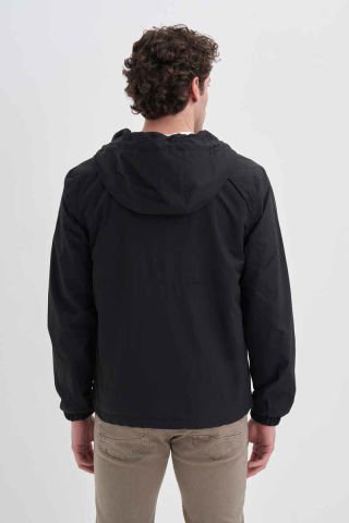 Cazador 1011 Kapşonlu İçi Polar Astarlı Unisex Yağmurluk Micro Mont Siyah