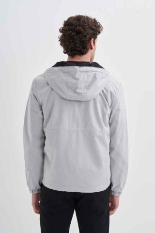 Cazador 1011 Kapşonlu İçi Polar Astarlı Unisex Yağmurluk Micro Mont Gri