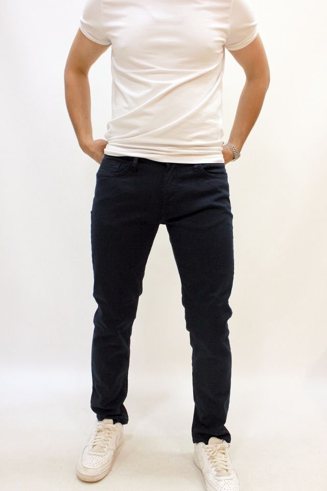 Caz 0735 Parker Non Denim Likralı Renkli Kot Pantolon Lacivert