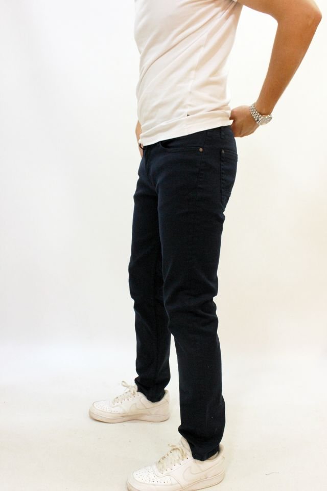 Caz 0735 Parker Non Denim Likralı Renkli Kot Pantolon Lacivert