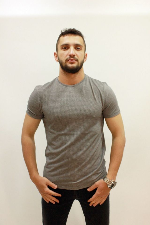 CAZ 4154 ERKEK PETEK DOKULU BİSİKLET YAKA T-SHIRT