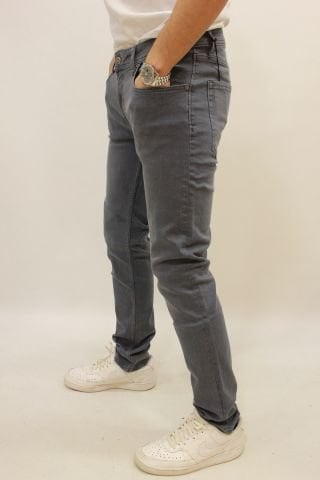 Panama 627-35 Blue Grey Likralı Dar Kesim Erkek Kot Pantolon Gri