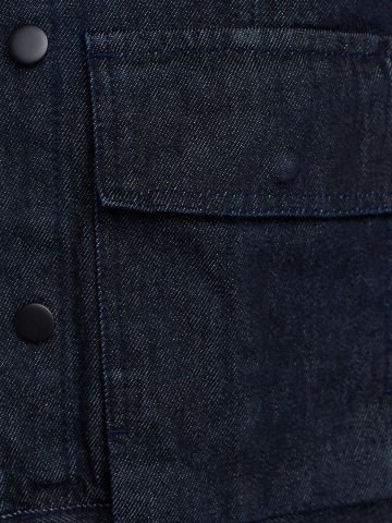 Dilvin 65361 Rins Yıkama Cebi Körüklü Denim Mont-Lacivert
