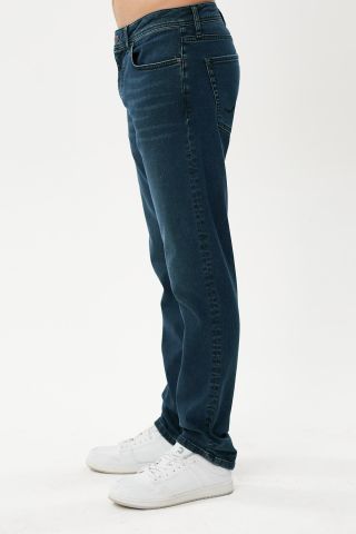 Martin 768-02 Dark Brown Likralı Erkek Jean Rahat Kalıp Kot Pantolon Laci