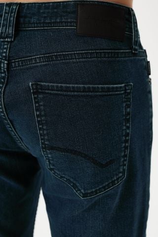 Martin 768-02 Dark Brown Likralı Erkek Jean Rahat Kalıp Kot Pantolon Laci