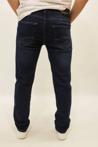 Martin 705-03 Dark Blue Rahat Kesim Likralı Erkek Kot Pantolon Koyu Mavi