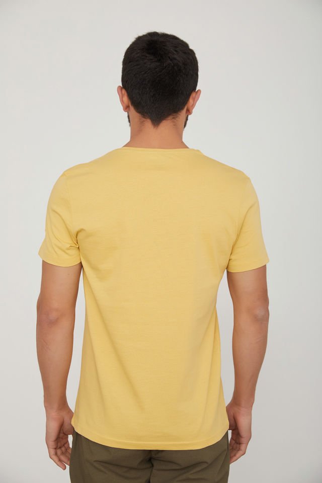 CAZ 4086 Erkek Baskılı Bisiklet Yaka T-Shirt