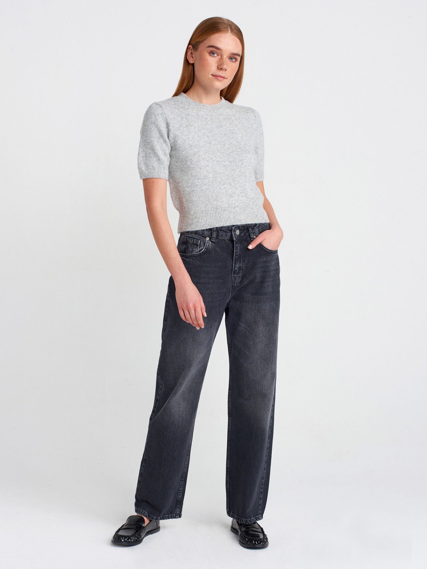 dİLVİN 71773 Yeni Kesim Straight Kot Pantolon-Siyah