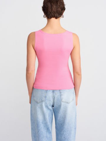 Dilvin 71782 Kar Yıkama Denim Mom Pantolon-Mavi