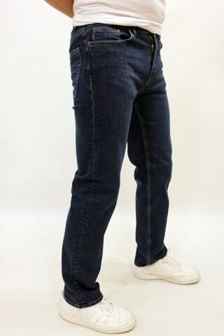 Milano 717-02 Dark Blue Rahat Kesim Erkek Likralı Kot Pantolon Mavi
