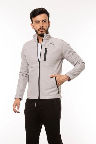 CAZ 1046 Softshell Su Geçirmez Mont Gri