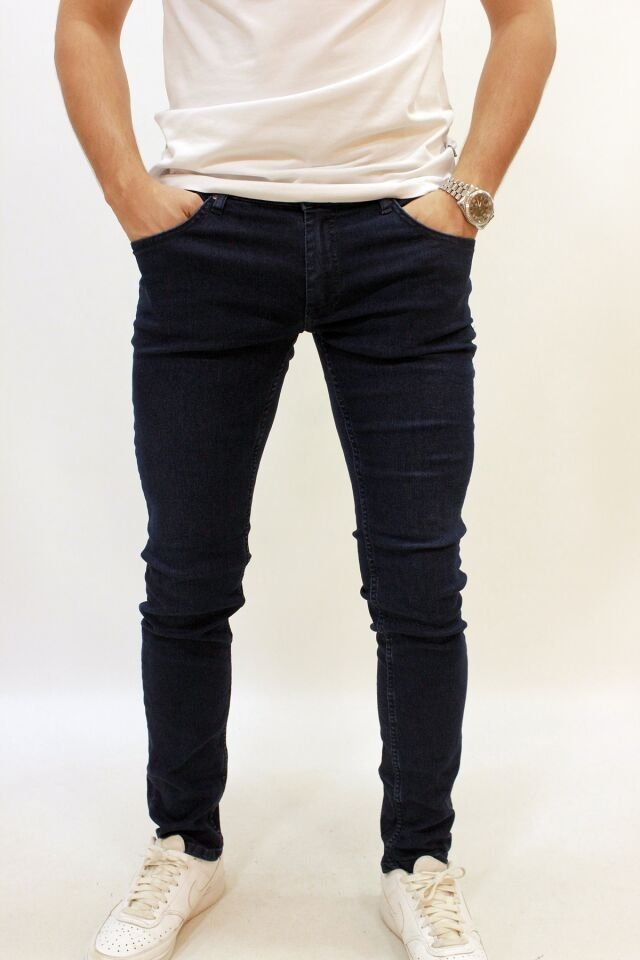 Cold Jeans CJ Perm 9133-189 DArk Blue Likralı Erkek Süper Slim Kot Pantolon Laci