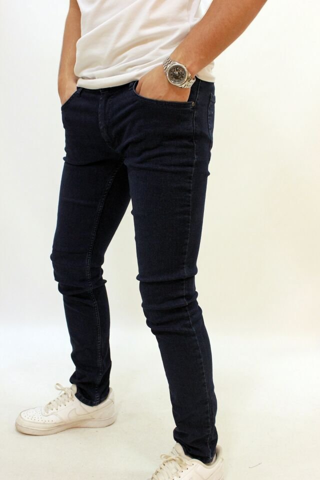 Cold Jeans CJ Perm 9133-189 DArk Blue Likralı Erkek Süper Slim Kot Pantolon Laci