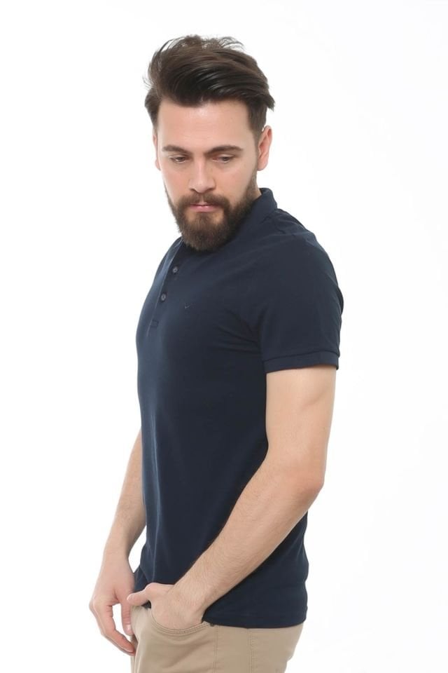Caz 4613 Erkek Polo Yaka T-shirt Lacivert
