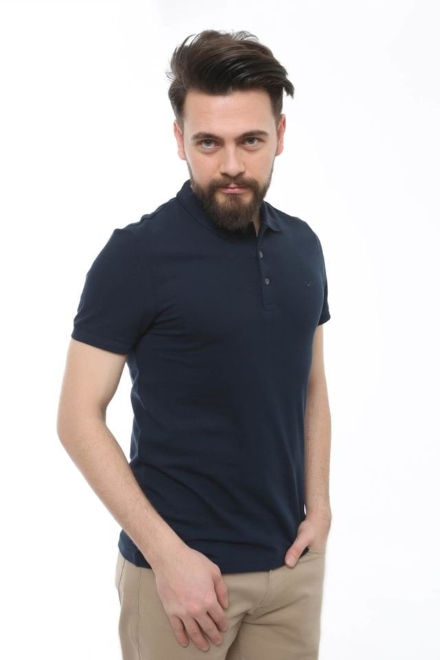 Caz 4613 Erkek Polo Yaka T-shirt Lacivert