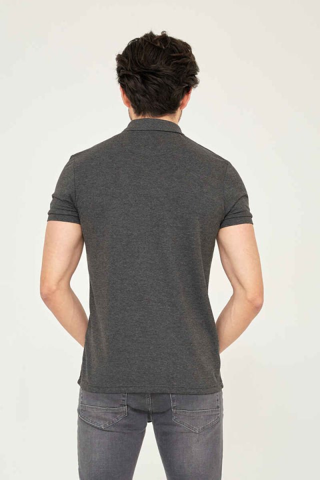 Caz 4613 Erkek Polo Yaka T-shirt Ant.Melange