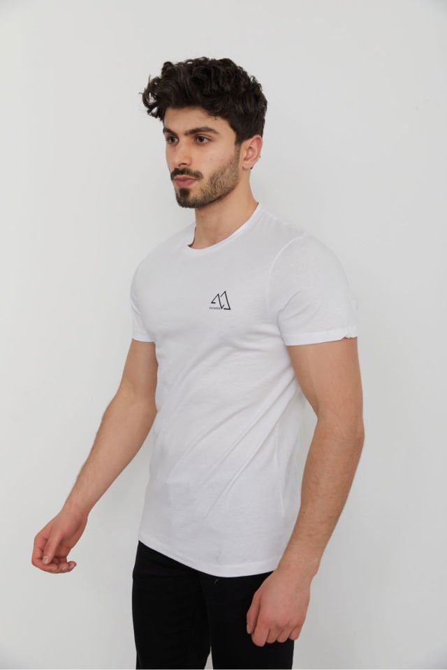CAZ 4070 Bisiklet Yaka Sırt Baskılı Erkek T-shirt