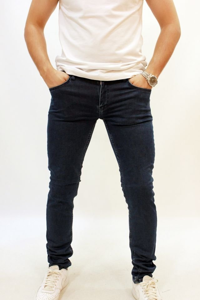 Panama 640-04 Dark Blue Erkek Likralı Dar Kesim Kot Pantolon Laci
