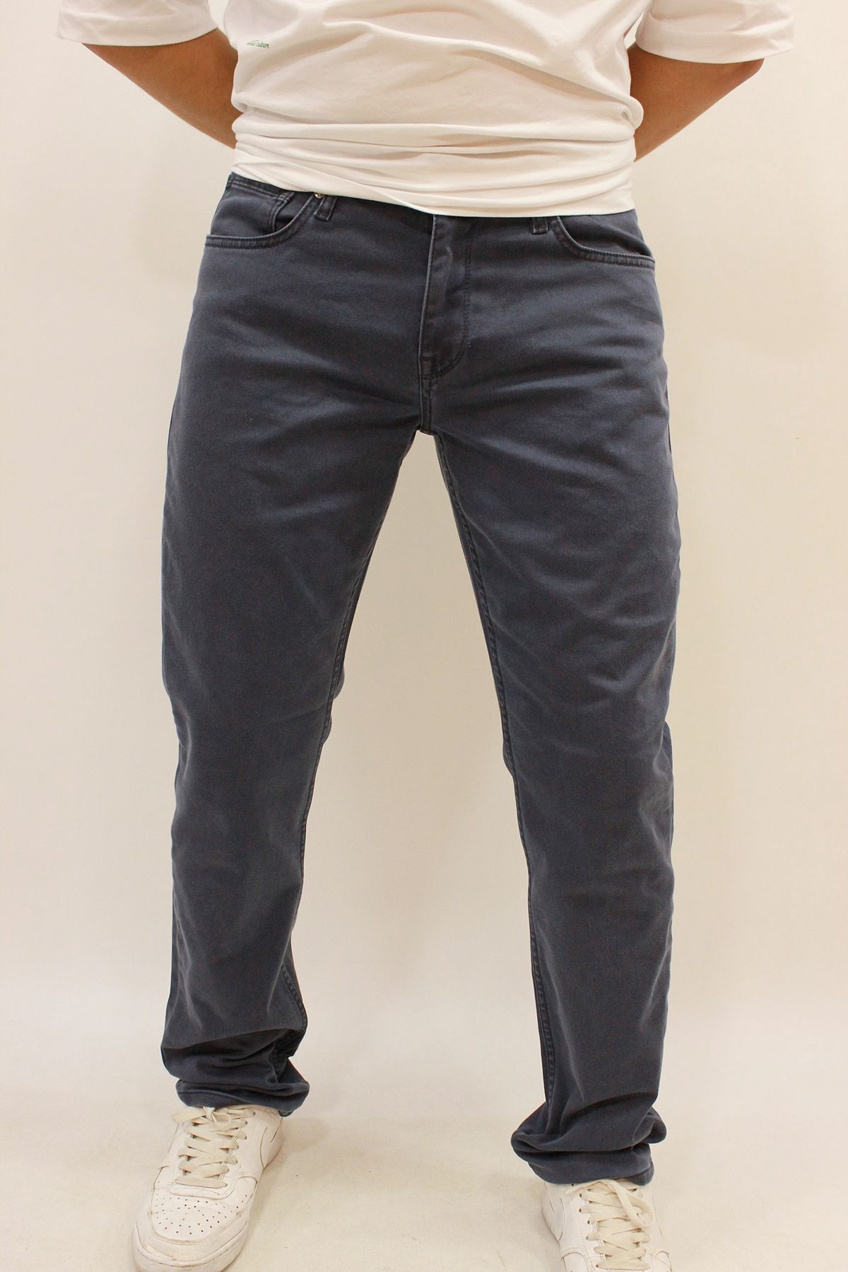 Jameika 751 Navy Blue Likralı Rahat Kalıp Erkek Renkli Kot Pantolon Lacivert