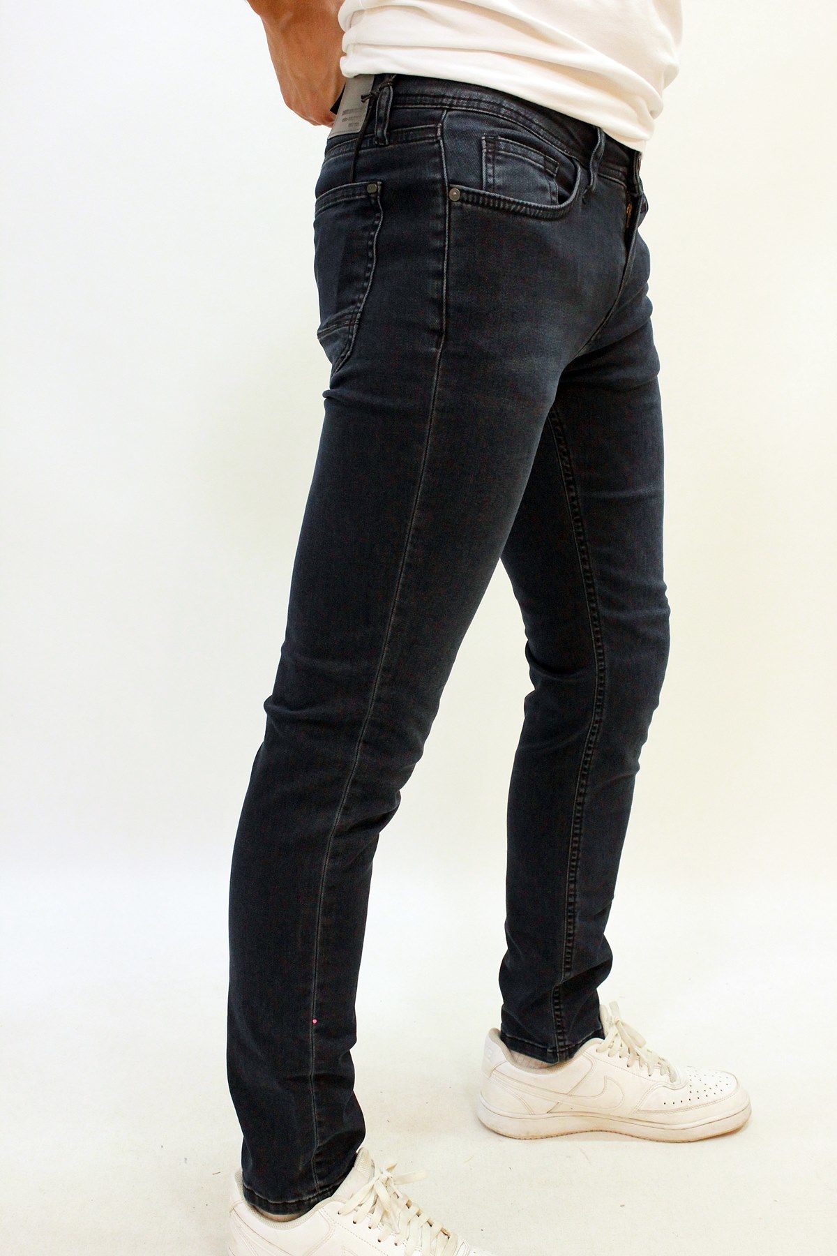 Caz 0730 Harden Denim Haki Wash Erkek Likralı Dar Kesim Kot Pantolon