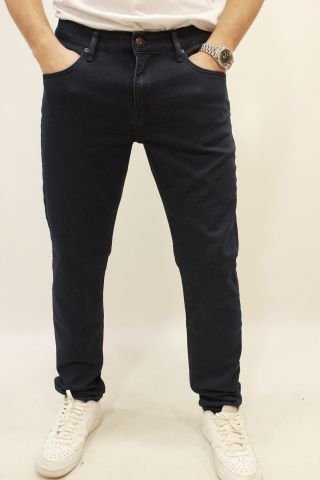 Gabon 626-07 Blue Black Dar Kesim Likralı Erkek Kot Pantolon Lacivert