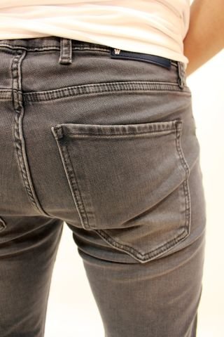 Panama 748-05 Grey Green Dark Kesim Likralı Erkek Kot Pantolon Gri