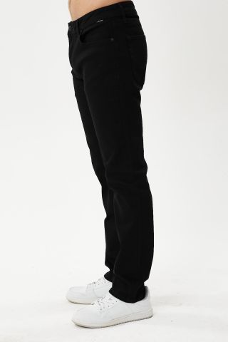 Martin 704-07 Black Black Rahat Kalıp Erkek Likralı Kot Pantolon Siyah