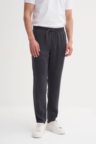 CAZADOR  0039 Tensel Kumaş Yıkamalı İnce Jogger Pantolon Antrasit