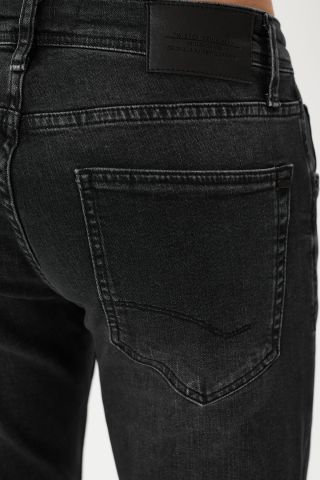 Panama 757-03 Black Dar Kesim Dar Paça Likralı Erkek Kot Pantolon Füme
