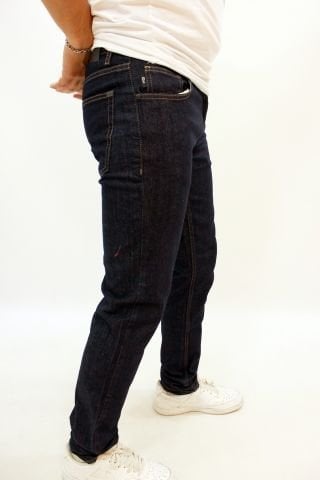 Perm 9133-212 Dark Blue Ham Erkek Dar Kesim Kot Pantolon Koyu Lacivert