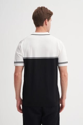 Cazador 3032 Polo Yaka Erkek Kısa Kol İnce Triko Siyah