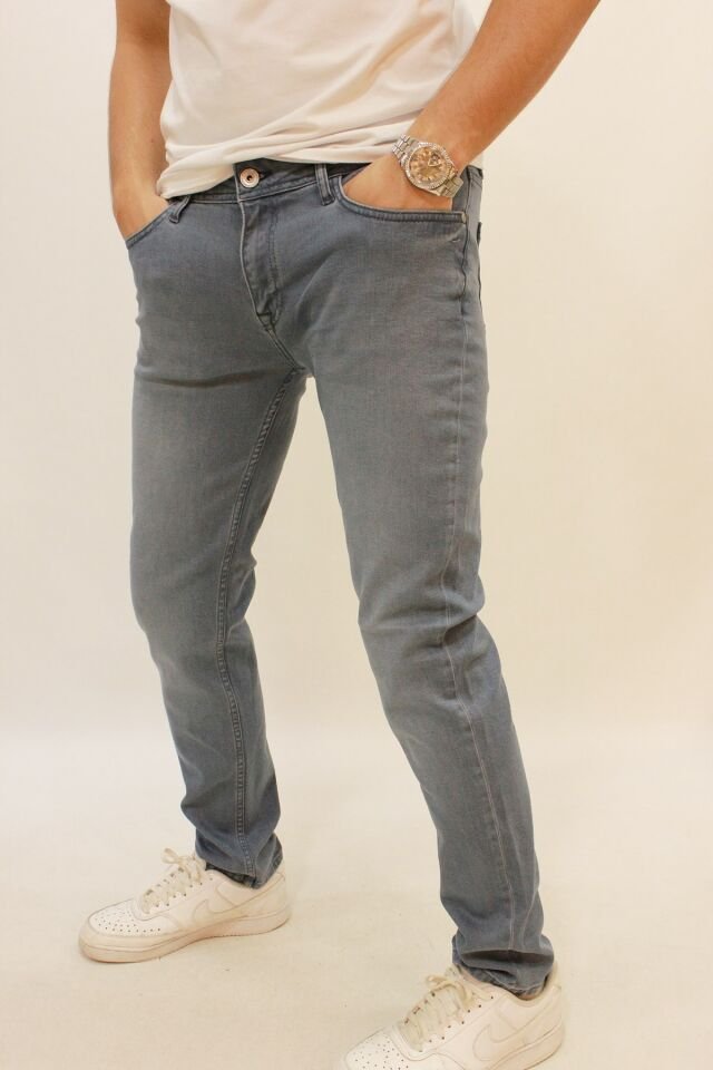 Caz 0706 Parker Denim Pantolon Blue Tint Erkek Likralı Kot Pantolon Gri