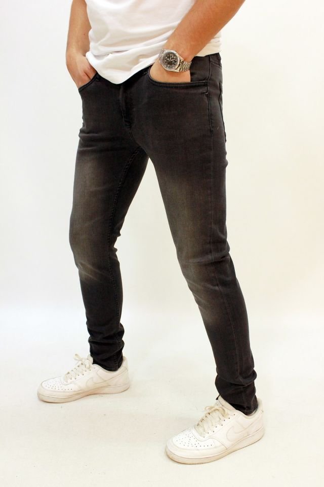 Caz 0812 Curry Denim Pantolon Black Wash Erkek Likralı Kot Pantolon Füme
