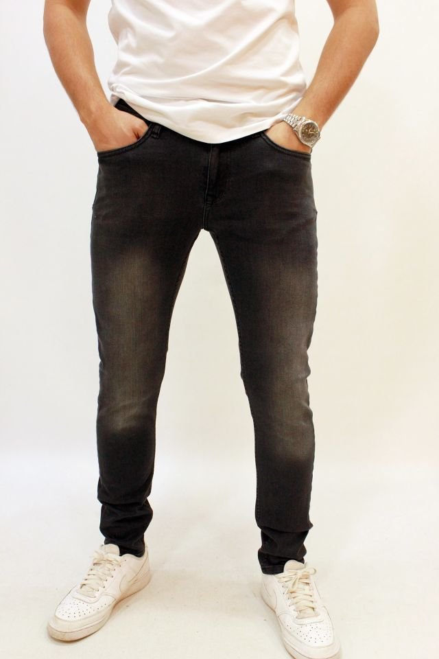 Caz 0812 Curry Denim Pantolon Black Wash Erkek Likralı Kot Pantolon Füme