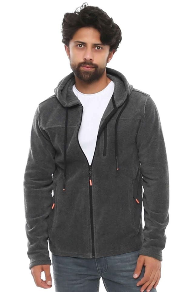 Cazador 5007 Kapşonlu erkek Polar Mont
