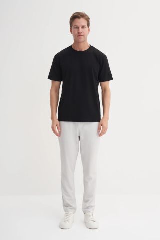 CAZ 4142 Relax Bisiklet Yaka Modal Kumaş Erkek t-shirt Siyah