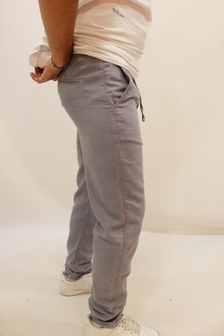 Slim Jogger 011 Bel Bağcıklı Lastikli Erkek Jogger Pantolon Lodos GRİ