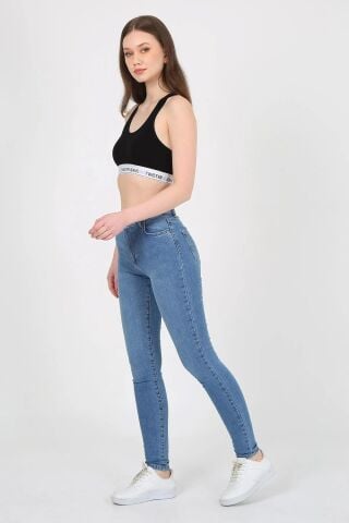 Twister  Eva 9028-104 Blue Likralı Dar Paça Yüksek Bel Kadın Kot Pantolon