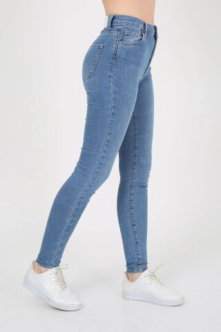 Twister  Eva 9028-104 Blue Likralı Dar Paça Yüksek Bel Kadın Kot Pantolon