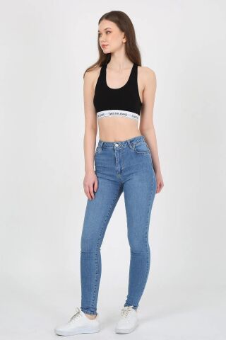 Twister  Eva 9028-104 Blue Likralı Dar Paça Yüksek Bel Kadın Kot Pantolon