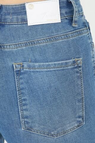 Twister  Eva 9028-104 Blue Likralı Dar Paça Yüksek Bel Kadın Kot Pantolon