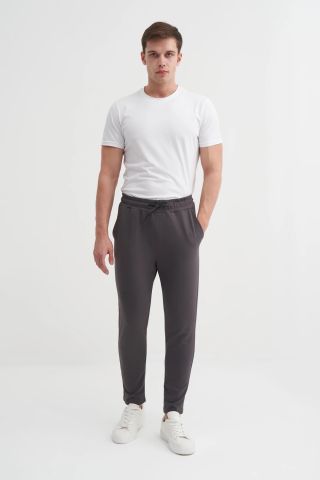 Cazador 8042 Slim Fit Likralı 2 Iplik Eşofman Altı Düz Paça