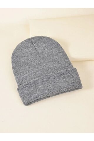 Düz Renk Vem02 Katlamalı Unisex Örme Bere (3 Renk)